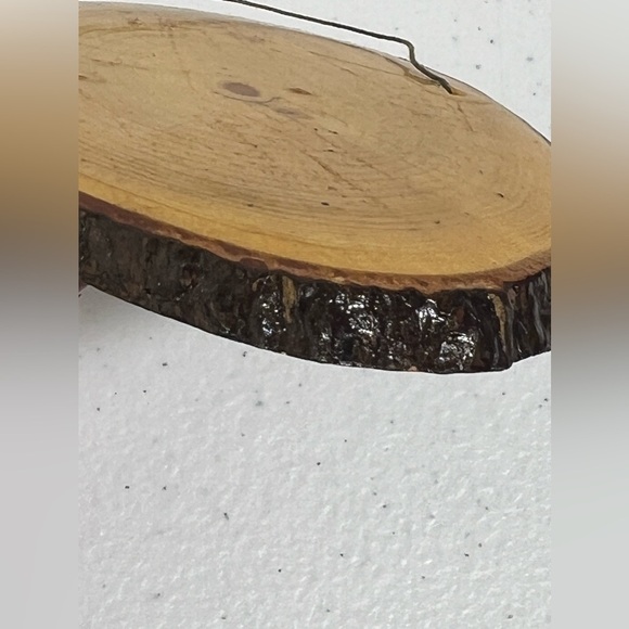 VTG 1994 Hand Painted Wood Slice Poccua Signed ABDeed Ornament Souvenir - Picture 9 of 12